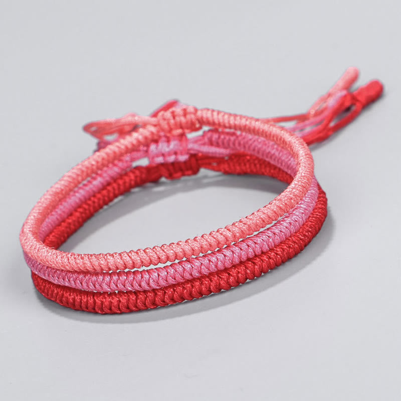 Buddha Stones Tibetan 3Pcs King Kong Knot Protection Braided Bracelet - 3Pcs Bracelet(Bracelet Size 16-28cm) - image 0