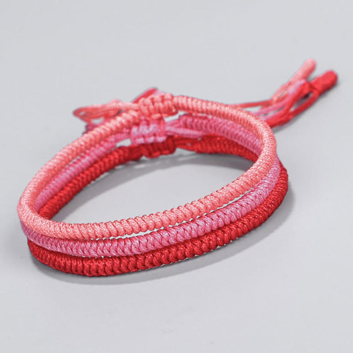 Buddha Stones Tibetan 3Pcs King Kong Knot Protection Braided Bracelet - 3Pcs Bracelet(Bracelet Size 16-28cm) - image 0