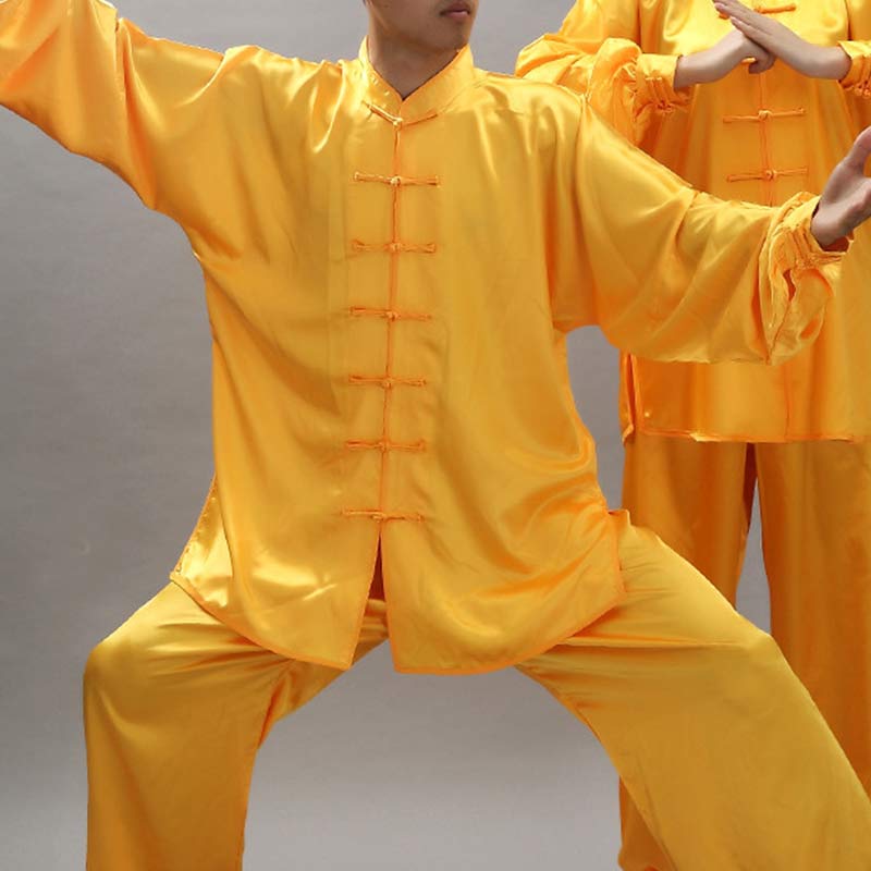 Buddha Stones Simple Pattern Meditation Prayer Spiritual Zen Tai Chi Qigong Practice Unisex Clothing Set - Gold - 3XL-FIT FOR US/UK/AU/EU-2XL - image 29