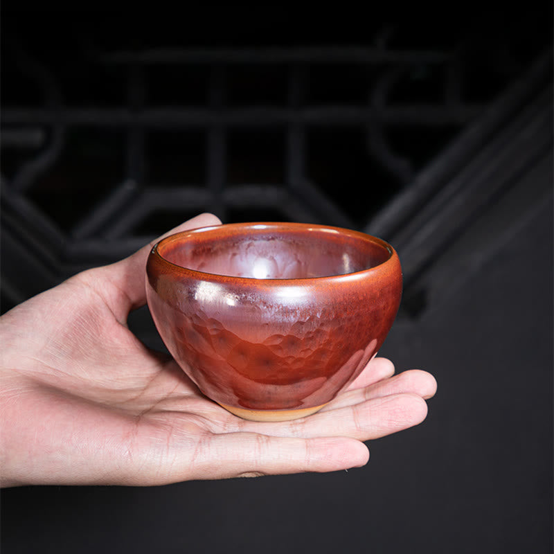 Buddha Stones Handmade Chinese Jianzhan Lotus Design Ceramic Teacup Kung Fu Tea Cup - image 12