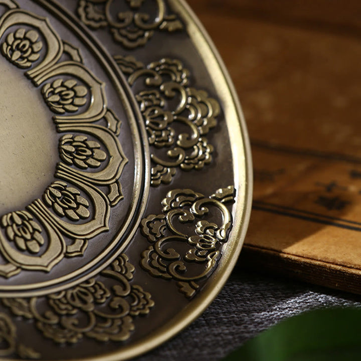 Buddha Stones Lotus Dragon Phoenix Eight Auspicious Symbols Zinc Alloy Incense Stick Holder Healing Incense Burner Decoration - image 3