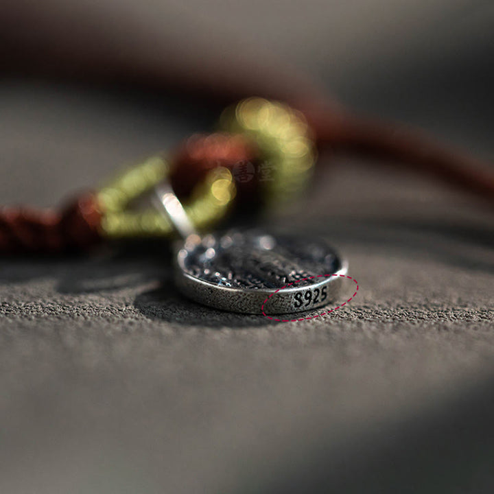 Buddha Stones Handmade 925 Sterling Silver Five Directions Gods of Wealth Luck Protection String Braid Bracelet - image 8