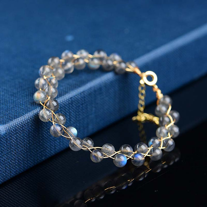 Buddha Stones Natural Moonstone Love Blessing Bracelet - Moonstone - image 0