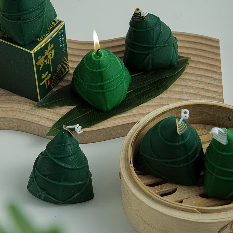 Buddha Stones Dragon Boat Festival Zongzi Pattern Scented Candle Gift For Family Friends - image 16