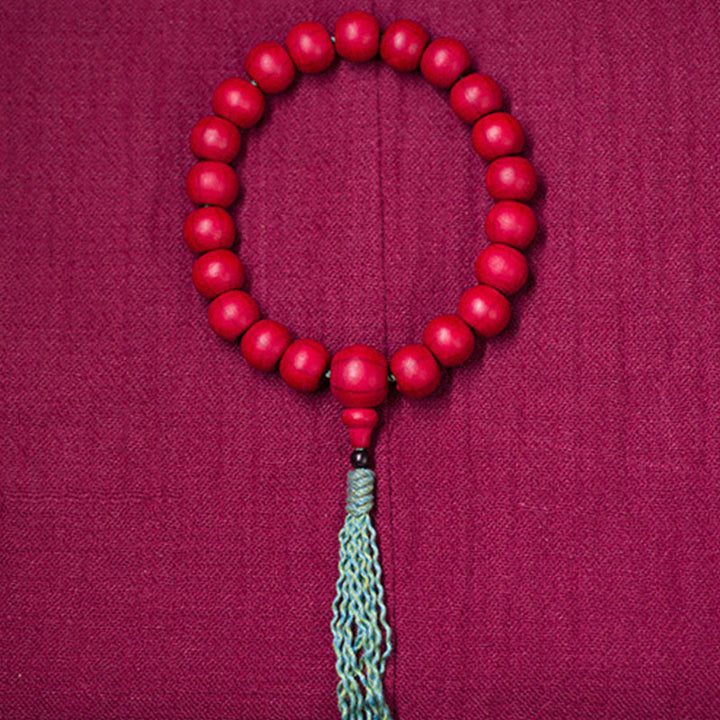 Buddha Stones Abelia Biflora Wood Warding Off Evil Spirits Wrist Mala - image 10