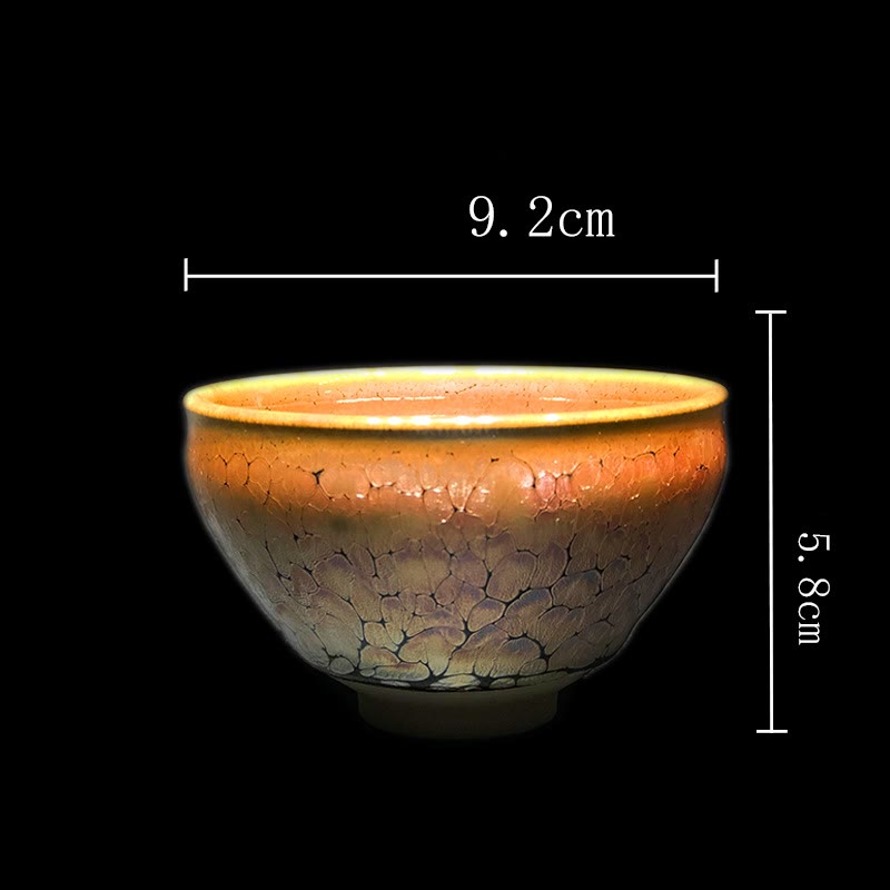 Buddha Stones Gold Spot Pattern Chinese Jianzhan Ceramic Teacup Kung Fu Tea Cup Bowl With Gift Box - image 3