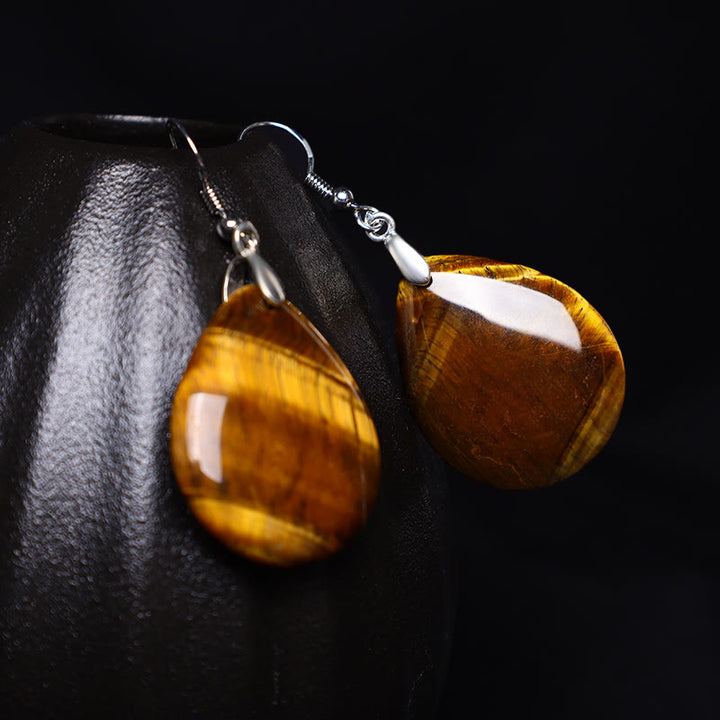 Buddha Stones Natural Aventurine Dangle Healing Drop Earrings - image 12