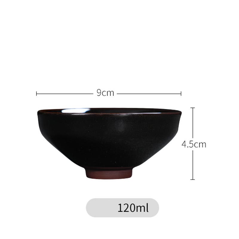 Buddha Stones Gold Maple Leaf Chinese Jianzhan Ceramic Teacup Tenmoku Kung Fu Tea Cup Bowl - image 20