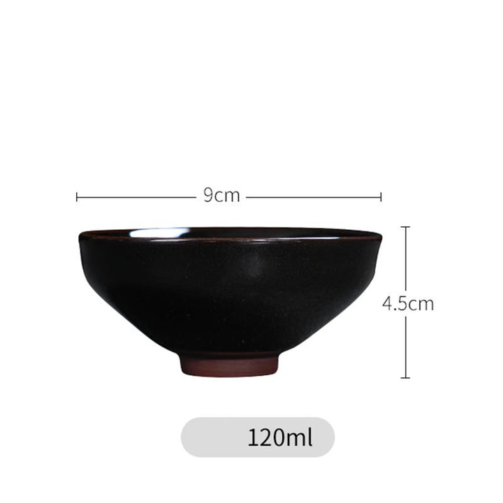 Buddha Stones Gold Maple Leaf Chinese Jianzhan Ceramic Teacup Tenmoku Kung Fu Tea Cup Bowl - image 20