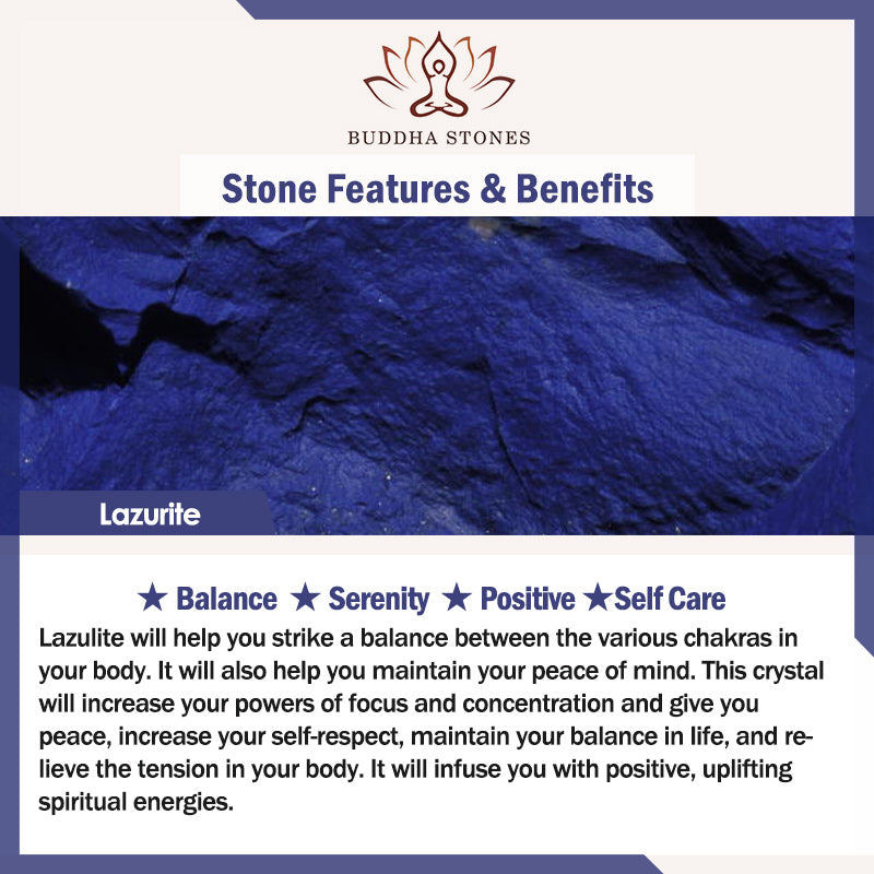 Buddha Stones Amethyst Lazurite Various Crystal Stone Healing Positive Bracelet - image 4