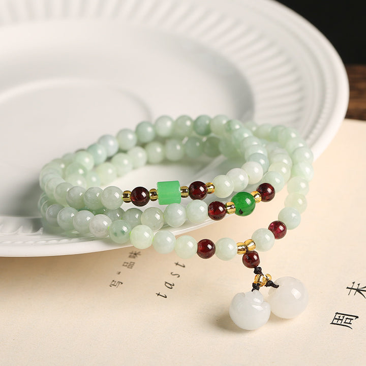 Buddha Stones Natural Jade Pixiu Gourd Abundance Bracelet - 3 - image 3