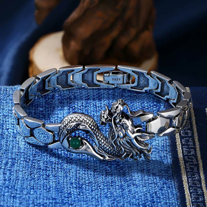 Buddha Stones Vintage Dragon Pattern Engraved Success Bracelet - image 3