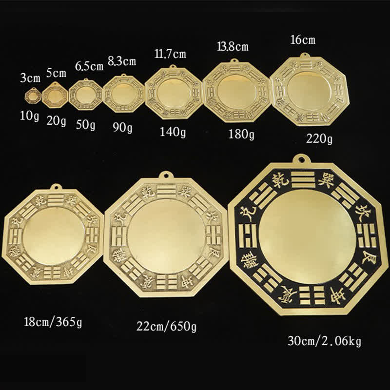 Buddha Stones Feng Shui Bagua Map Copper Balance Energy Map - image 12