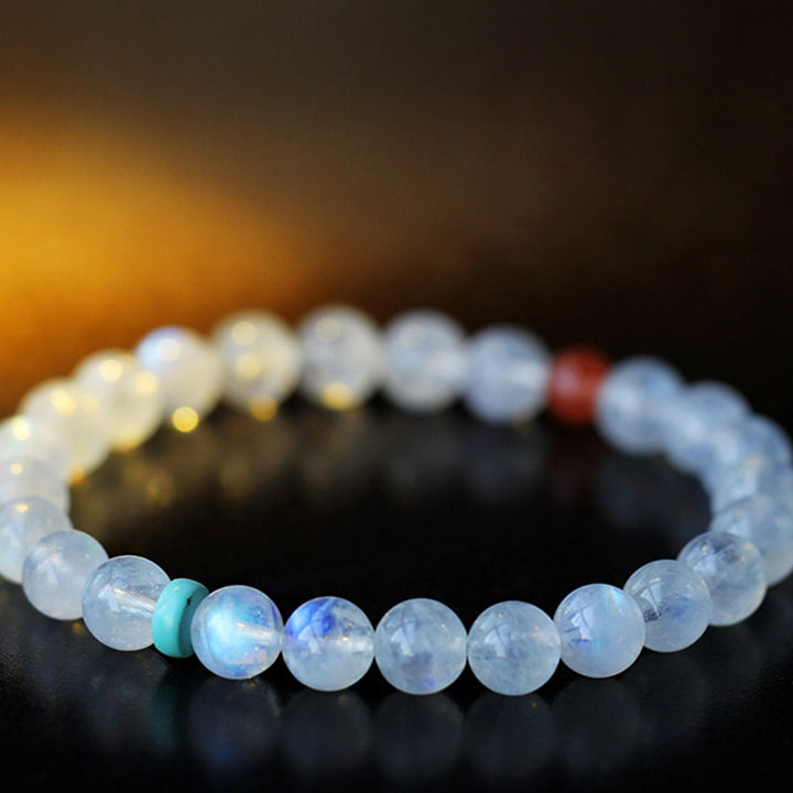 Buddha Stones Moonstone Calm Healing Positive Bracelet - image 12