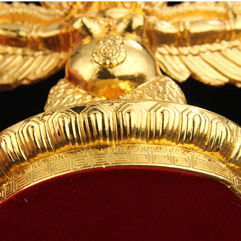 Tibetan Gold Garuda Bird Alloy Protection Home Decoration - image 10