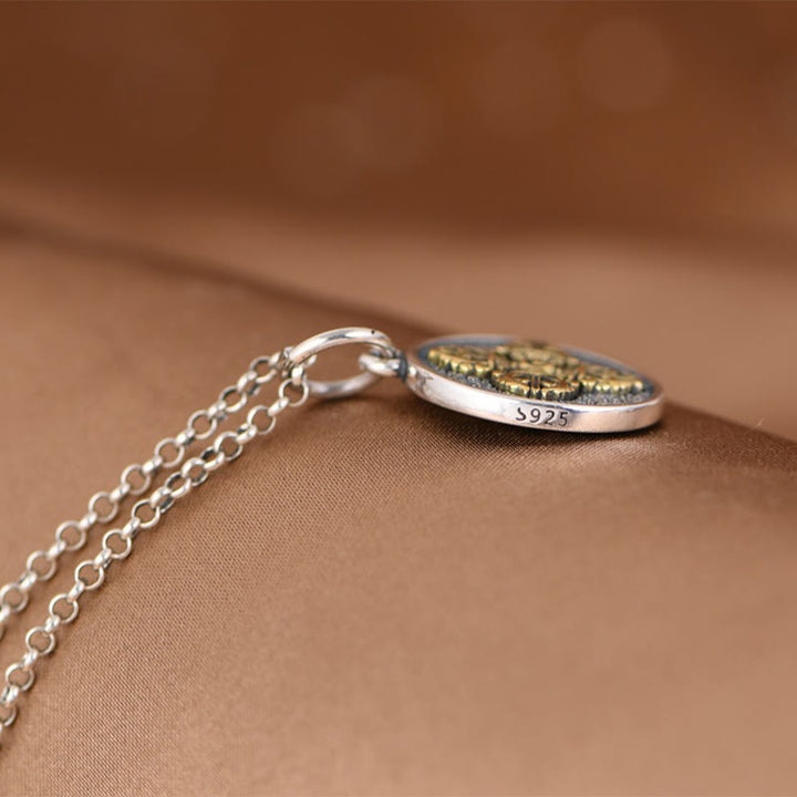 Buddha Stones 925 Sterling Silver Double Dorje Vajra Blessing Necklace Pendant - image 7