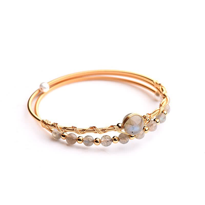 Buddha Stones Moonstone Healing Love Bracelet Bangle - image 4