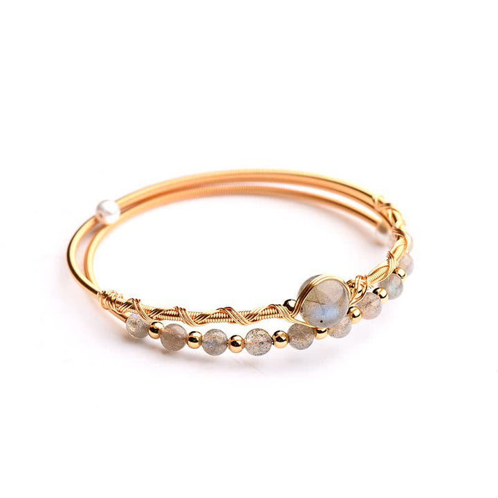 Buddha Stones Moonstone Healing Love Bracelet Bangle - image 4