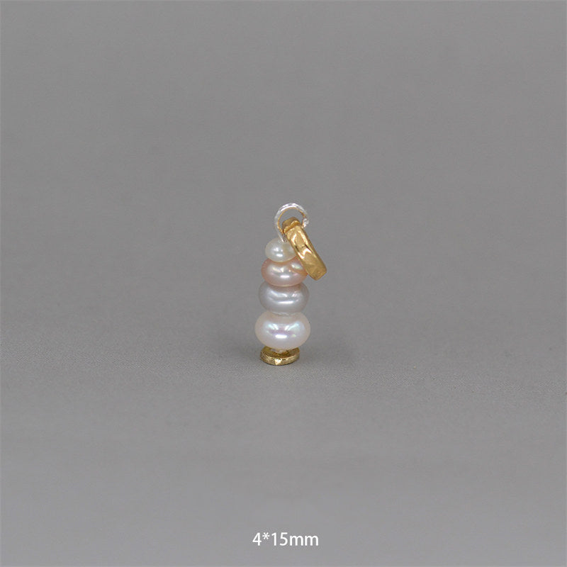 Buddha Stones Zen Cairn Labradorite Various Crystals Calm Pendant Necklace - Pearl&925 Sterling Silver Pendant 4*15mm - image 30