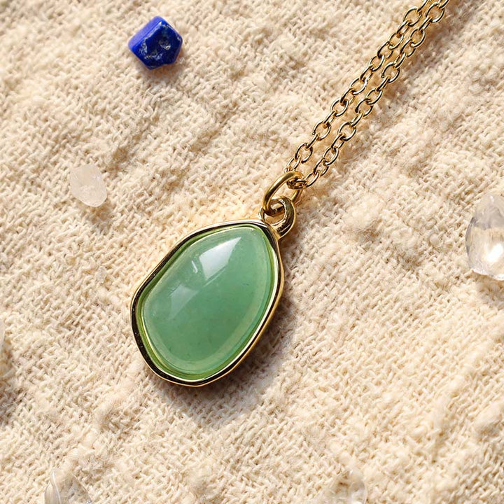 Buddha Stones Natural Green Aventurine Amethyst Rose Quartz Blessing Necklace Pendant - image 2