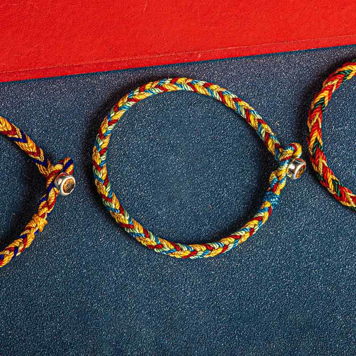 Buddha Stones "May you be safe and sound all year round" Lucky Multicolored Bracelet - image 4