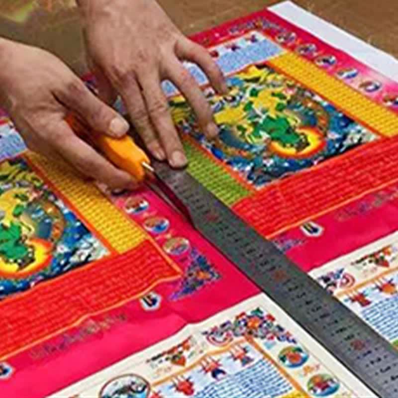 Buddha Stones Tibetan 10 Colors Windhorse Buddha Healing Auspicious Outdoor Prayer Flag - image 7