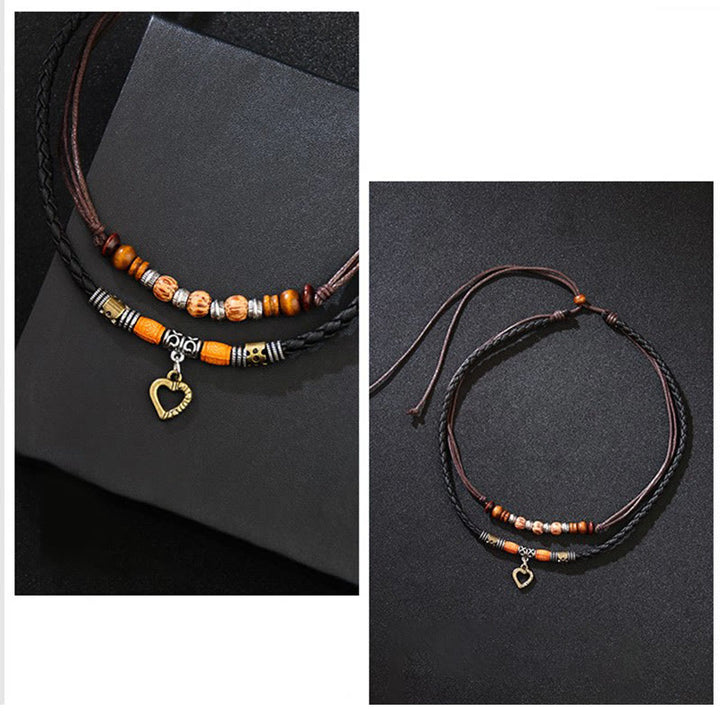 Buddha Stones Love Heart Pattern Bead Healing Necklace Pendant Bracelet - image 4
