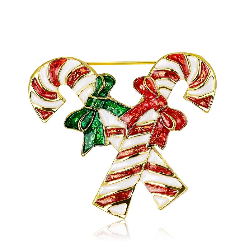 Christmas Multi-Colored Rhinestone Crystal Brooch Pin - 5 - image 9