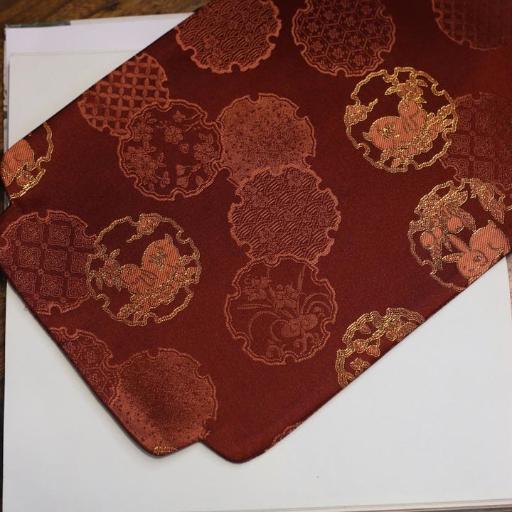 Elegant Floral Brocade Pattern Cup Mat Tea Cup Coaster - Wine Red Rabbit - image 44