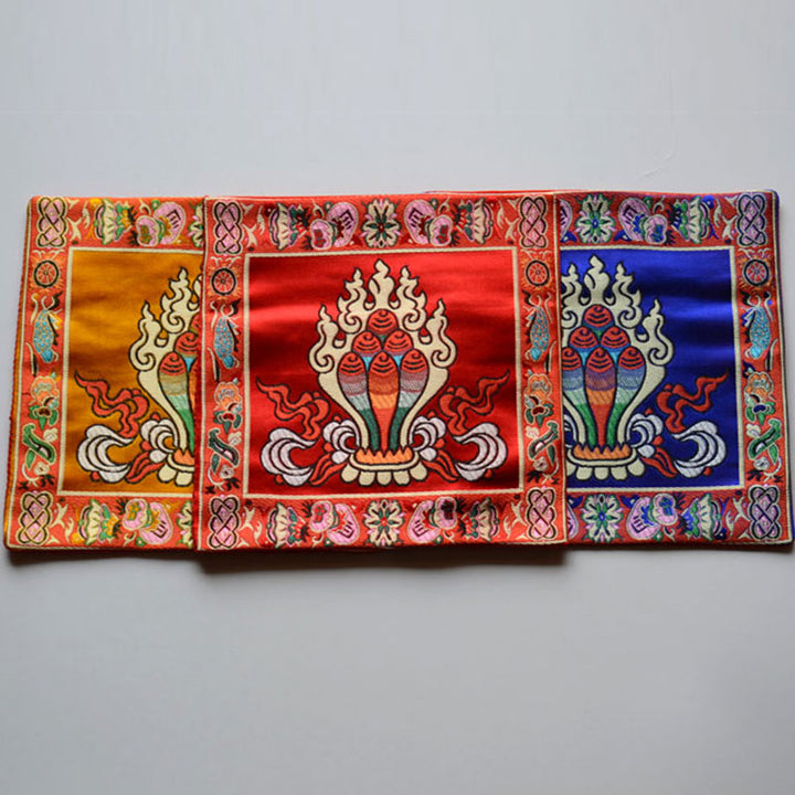 Buddha Stones Prayer Altar Mat Healing Meditation Vajra Auspicious Symbols - image 6