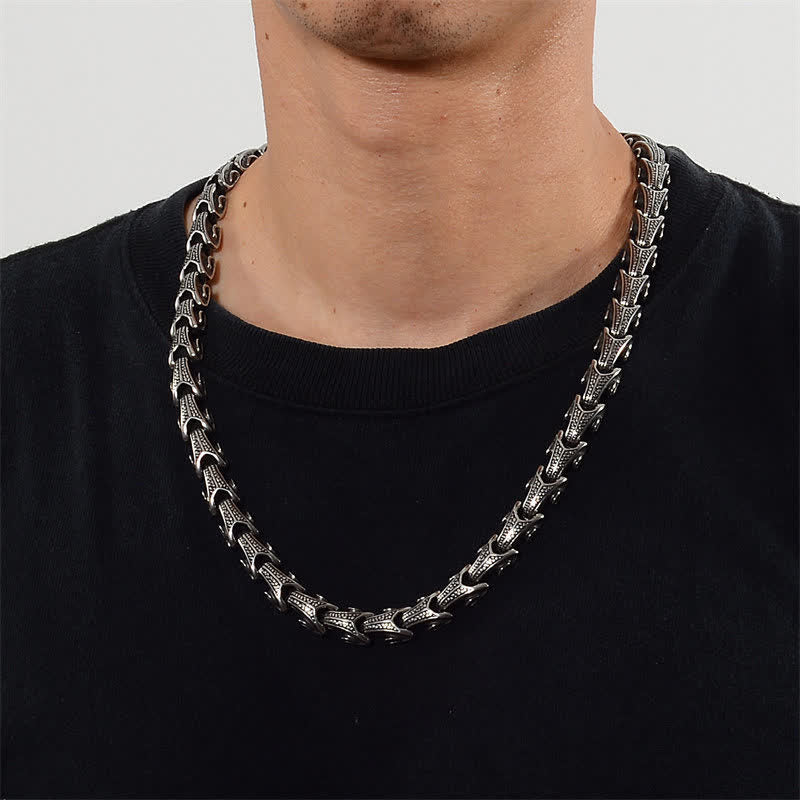 Buddha Stones Dragon Pattern Titanium Steel Protection Necklace Pendant Bracelet - image 2