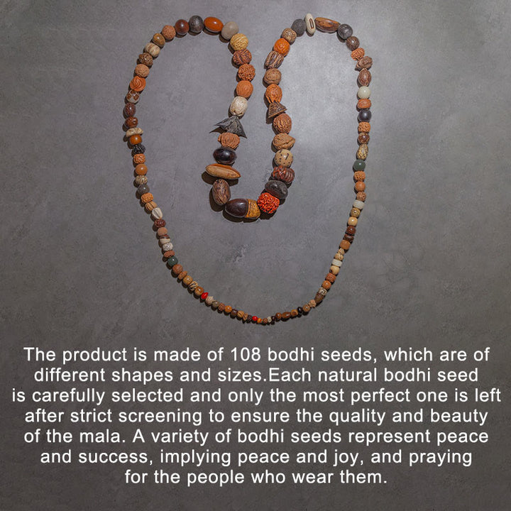 Buddha Stones 108 Mala Beads Bodhi Seed Luck Wealth Bracelet Wrist Mala - image 4