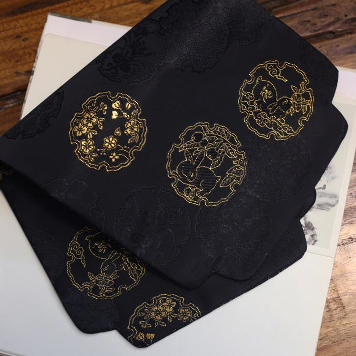 Elegant Floral Brocade Pattern Cup Mat Tea Cup Coaster - Black Rabbit - image 45