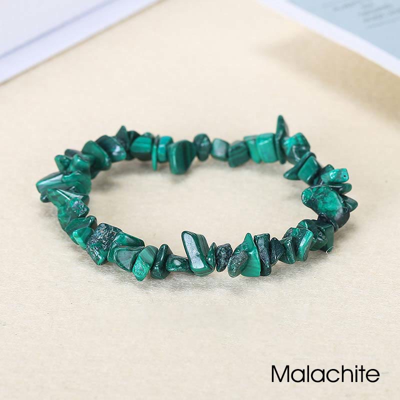 Natural Irregular Shape Crystal Stone Warmth Soothing Bracelet - Malachite(Wrist Circumference: 15-16cm) - image 44