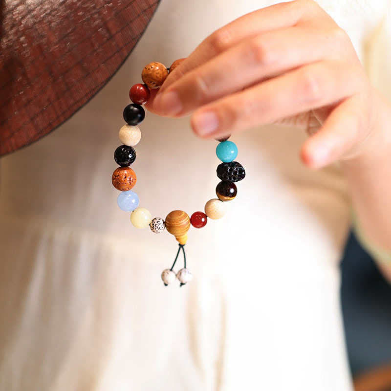 Buddha Stones Bodhi Seed Agate Wisdom Harmony Wrist Mala Bracelet - image 2
