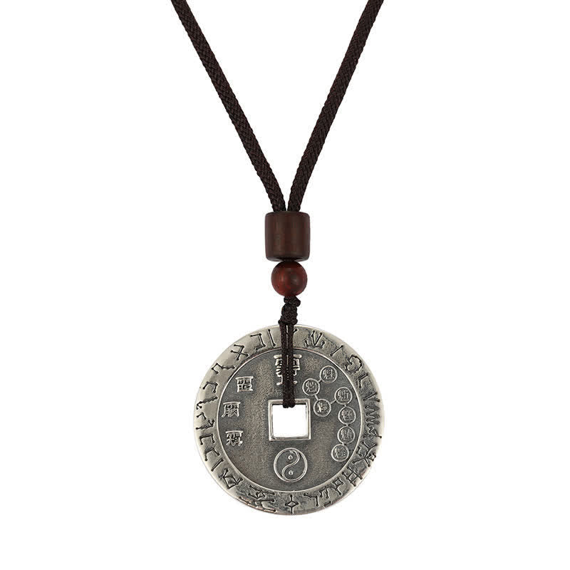 Buddha Stones Bagua Yin Yang Copper Coin Star Balance Energy Necklace Pendant - image 8