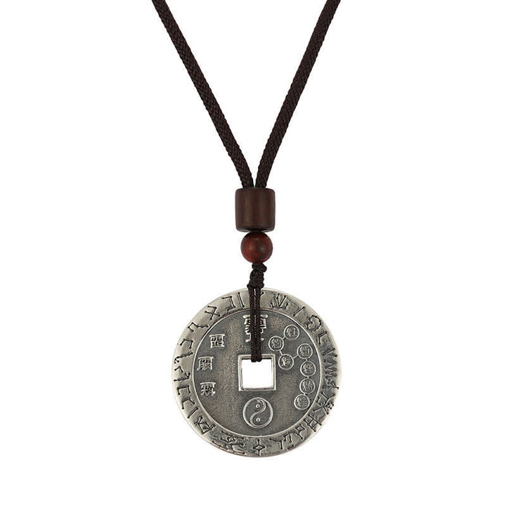 Buddha Stones Bagua Yin Yang Copper Coin Star Balance Energy Necklace Pendant - image 8