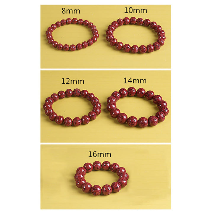 Buddha Stones Natural Double PiXiu Cinnabar Om Mani Padme Hum Wealth Luck Bead Bracelet - image 22