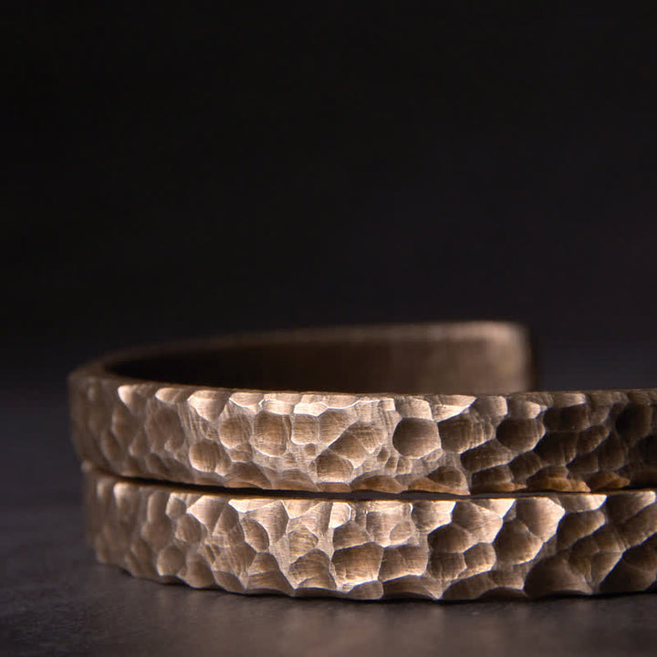 Buddha Stones Simple Design Copper Wealth Cuff Bracelet - image 7