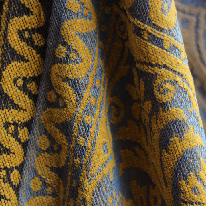 Buddha Stones Tibetan Colorful Flower Pattern Hand-Dyed Cozy Blanket - image 3
