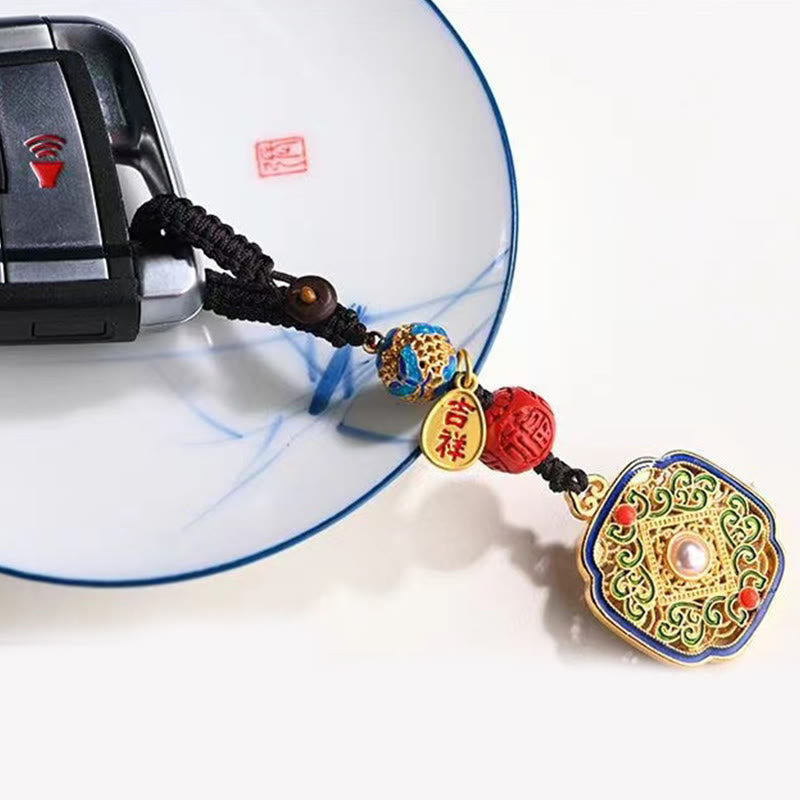 Buddha Stones Fu Character Blessing Ruyi Charm Key Chain - image 5