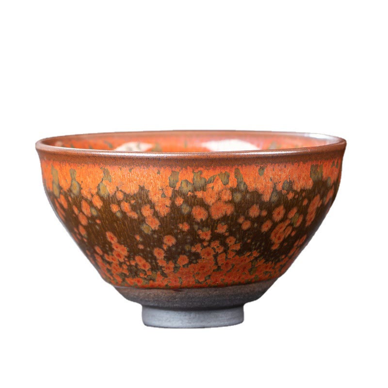 Buddha Stones Blooming Flowers Pattern Chinese Jianzhan Kiln Change Ceramic Teacup Kung Fu Tea Cup Bowl - image 6
