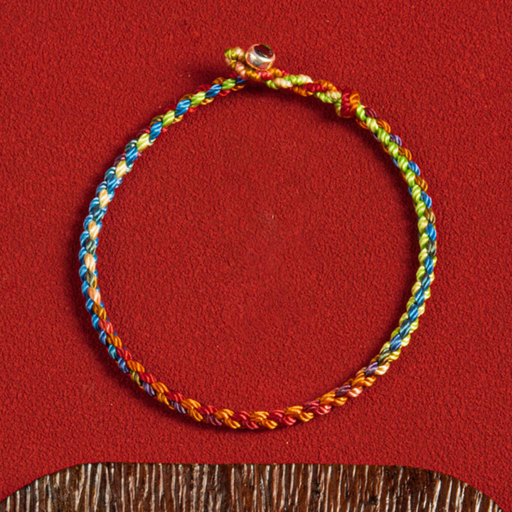 Buddha Stones "May you be blessed with peace and safety in all four seasons" Lucky Multicolored Bracelet - image 14