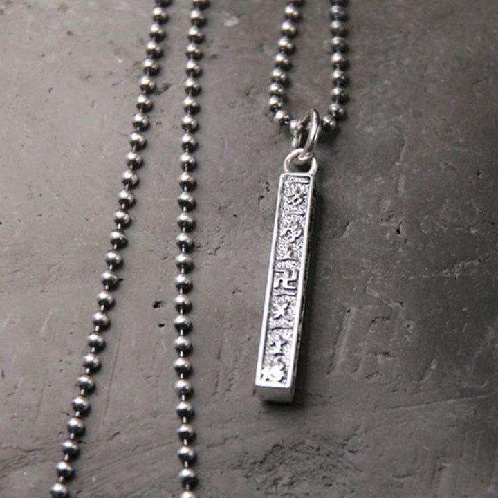 Buddha Stones 925 Sterling Silver Tibetan Om Mani Padme Hum Buddha Swastika Symbol Wisdom Necklace Pendant - image 2