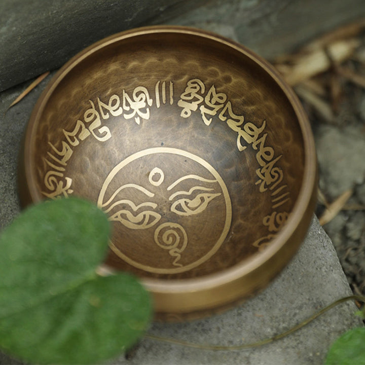 Tibetan Sound Bowl Handcrafted for Yoga and Meditation Singing Bowl Set - image 5