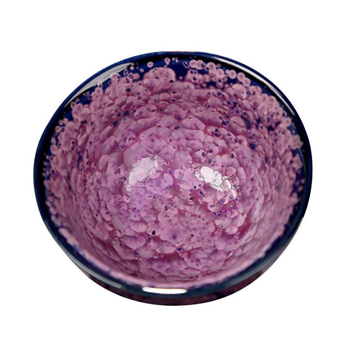 Buddha Stones Colorful Iris Flowers Chinese Jianzhan Kiln Change Porcelain Teacup Tenmoku Kung Fu Tea Cup - image 13