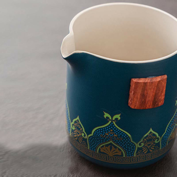 Buddha Stones Flower Chinese Gongfu Ceramic Teapot Portable Outdoor Travel Tea Set Bag - image 3