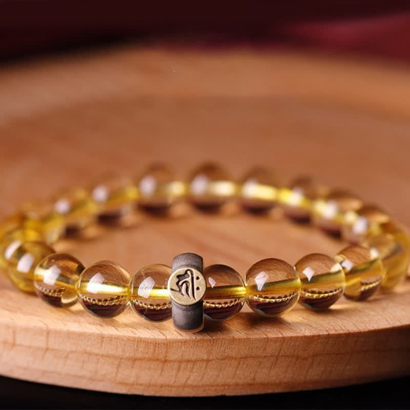 Buddha Stones 925 Sterling Silver Chinese Zodiac Natal Buddha Citrine Protection Bracelet - image 11