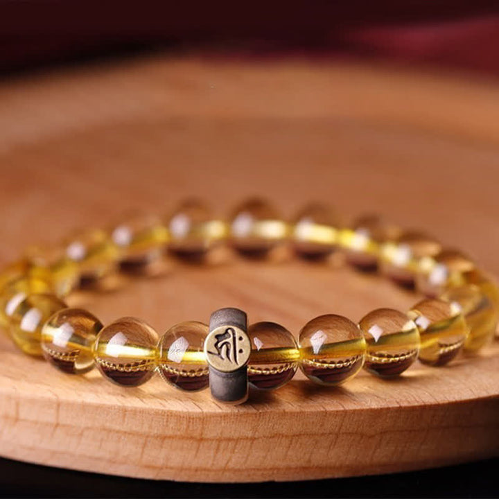 Buddha Stones 925 Sterling Silver Chinese Zodiac Natal Buddha Citrine Protection Bracelet - image 11