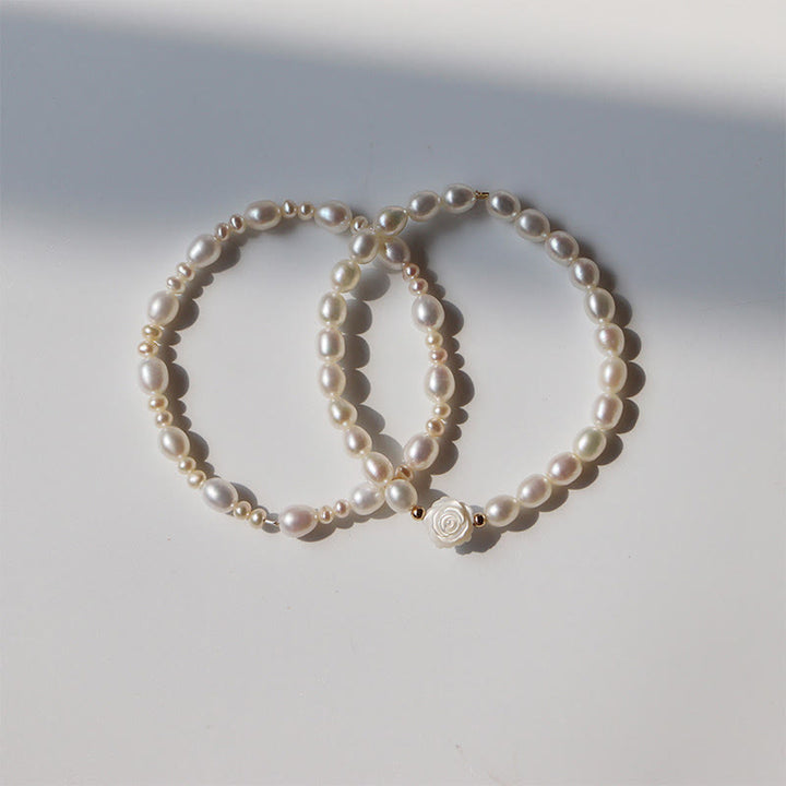 Buddha Stones Natural Flower Pearl Sincerity Bead Bracelet - image 5